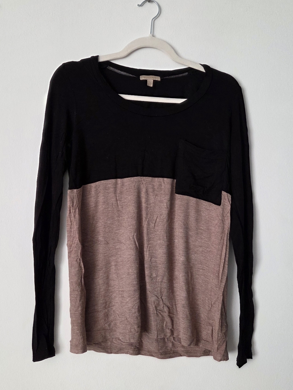 Anthropologie Bordeaux Color Block Top, XS